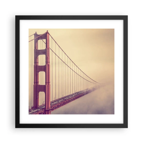 Affisch i svart ram - Mellan himlen och jorden - 40x40 cm