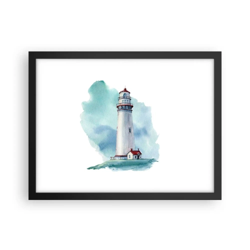 Affisch i svart ram - Milda syster av det blåa - 40x30 cm