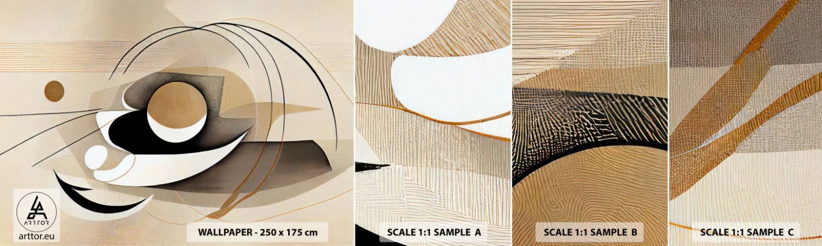 Fototapet Prov Standard Eco - Komposition: essensen av saker och ting - Abstraktion, Modern, Bit - 100x30 cm