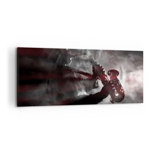 Canvastavla - Bild på duk - I jazzens ångor - 120x50 cm