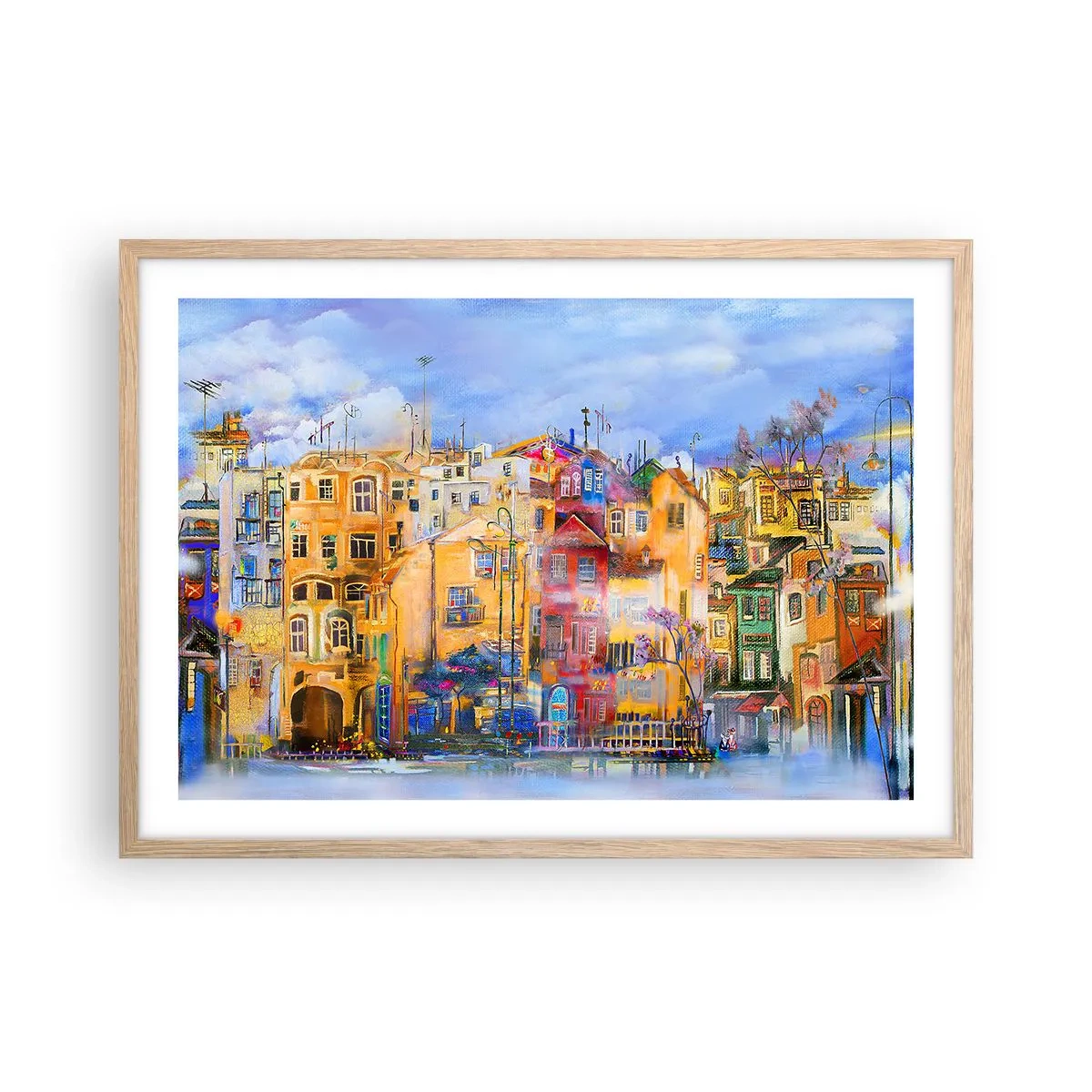 Affisch i ram av ljusek - Vi är tillsammans - 70x50 cm