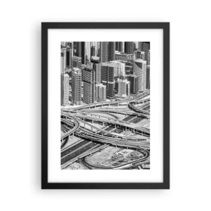 Affisch i svart ram - Dubai - en omöjlig stad - 30x40 cm