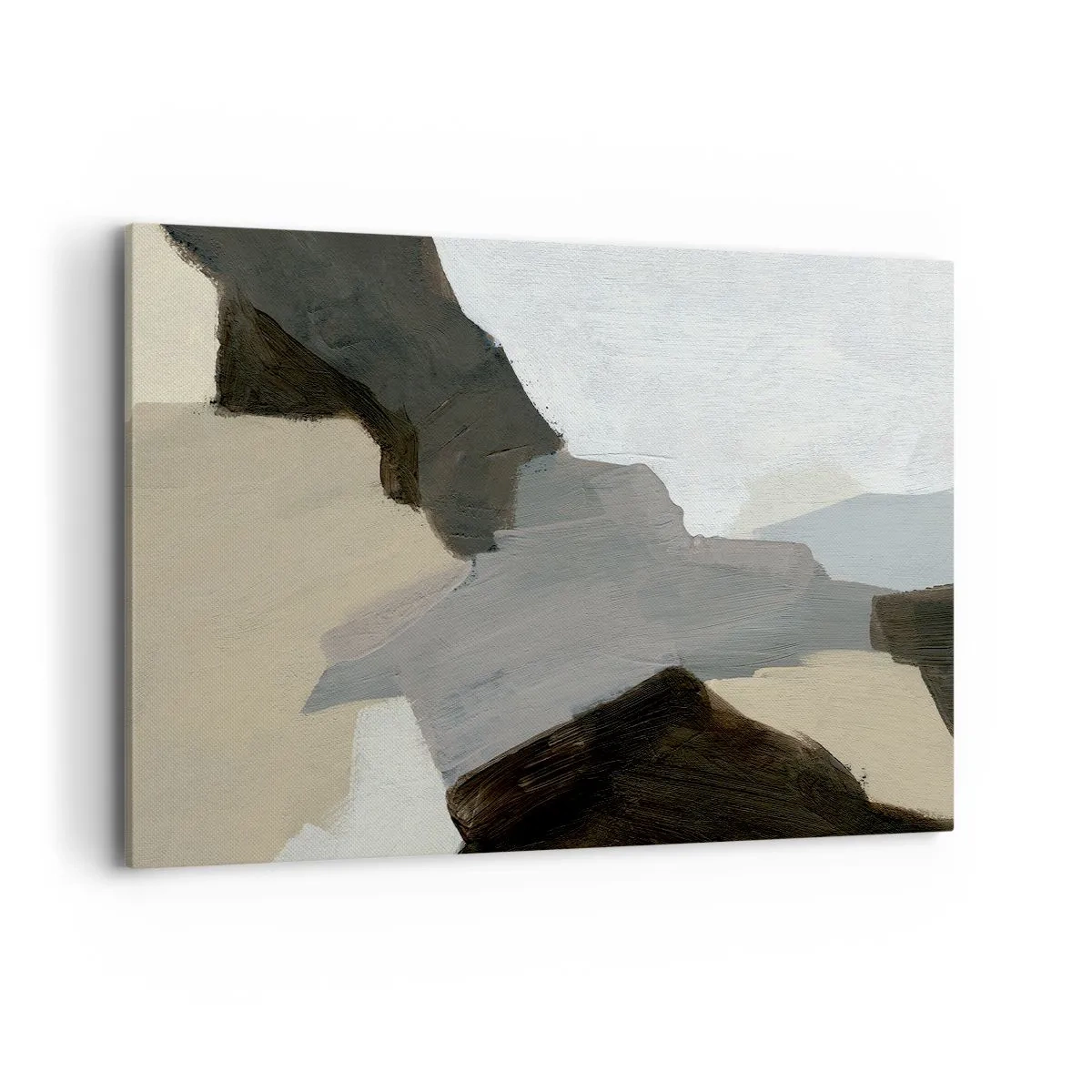 Canvastavla - Bild på duk - Abstraktion: avgrening av det gråa - 100x70 cm