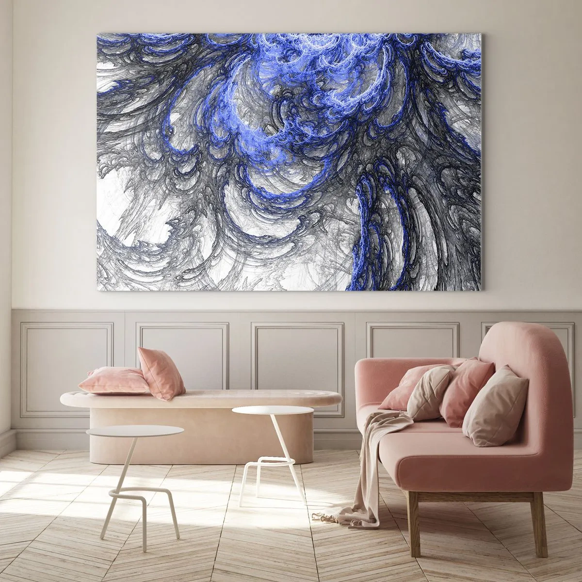 Glastavla - Bild på glas - Vågens födsel - 100x70 cm