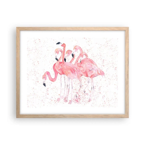 Affisch i ram av ljusek - Rosa bandet - 50x40 cm