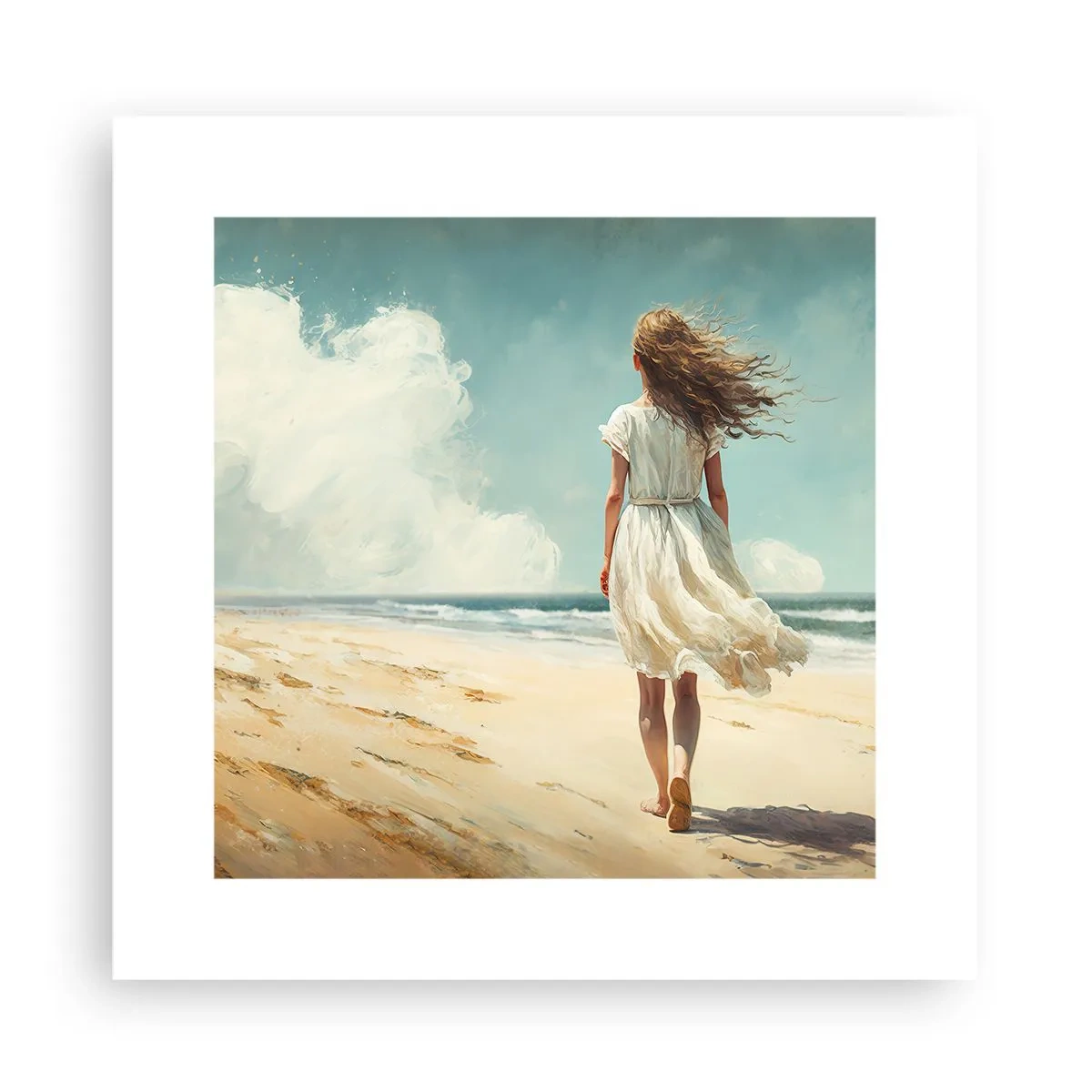 Affisch - Att möta solen och vinden - 30x30 cm