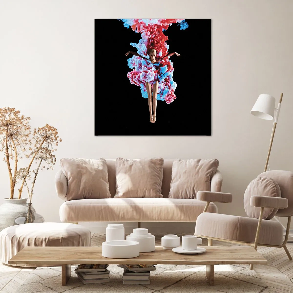 Canvastavla - Bild på duk - Fullt blommande - 70x70 cm