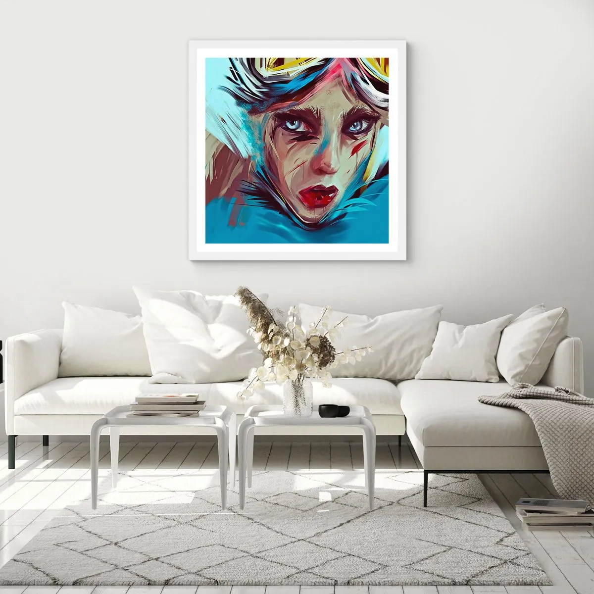 Affisch i vit ram - Vägkämpe - 40x40 cm