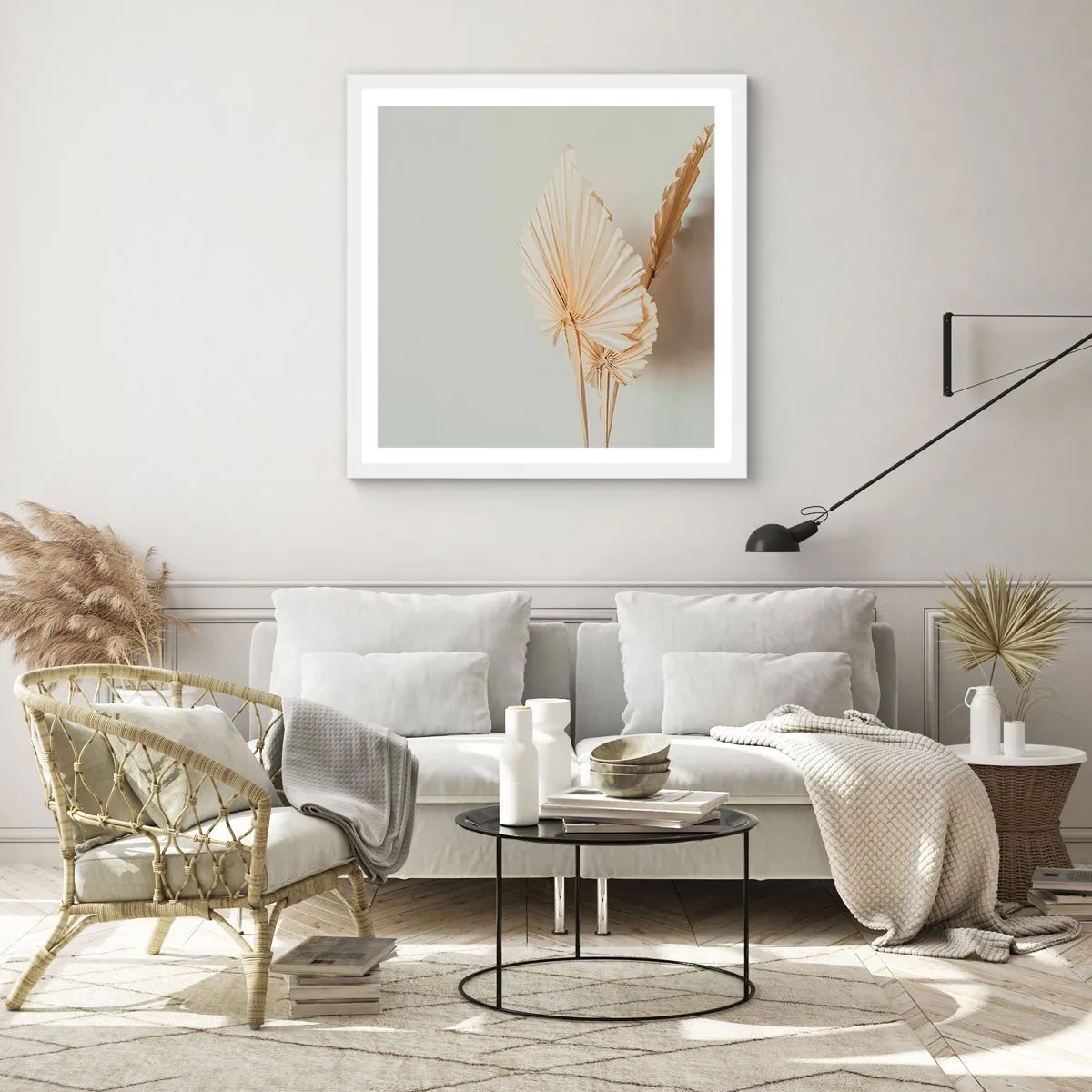 Affisch i vit ram - När du behöver stillhet - 50x50 cm