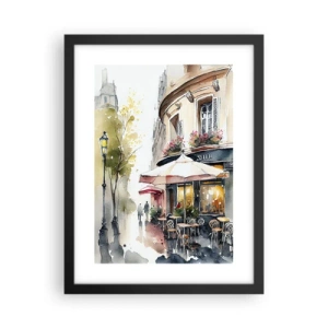 Affisch i svart ram - En parisisk morgon - 30x40 cm