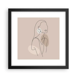 Affisch i svart ram - Flickaktighetens ikon - 30x30 cm