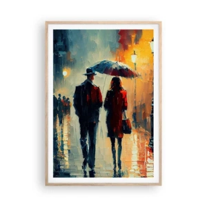 Affisch i ram av ljusek - Kärlekshistoria på stan - 70x100 cm