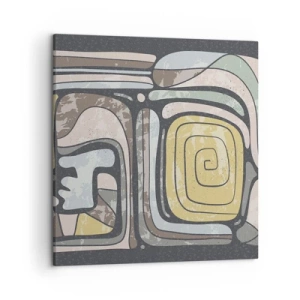 Canvastavla - Bild på duk - Abstraktion i en förcolumbiansk anda - 50x50 cm