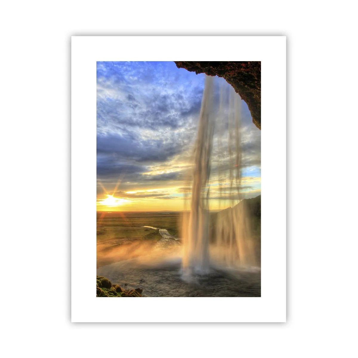 Affisch - Världen bakom ridå av droppar - 30x40 cm