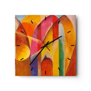 Väggklocka - Klocka på glas - Solens domkyrka - 30x30 cm
