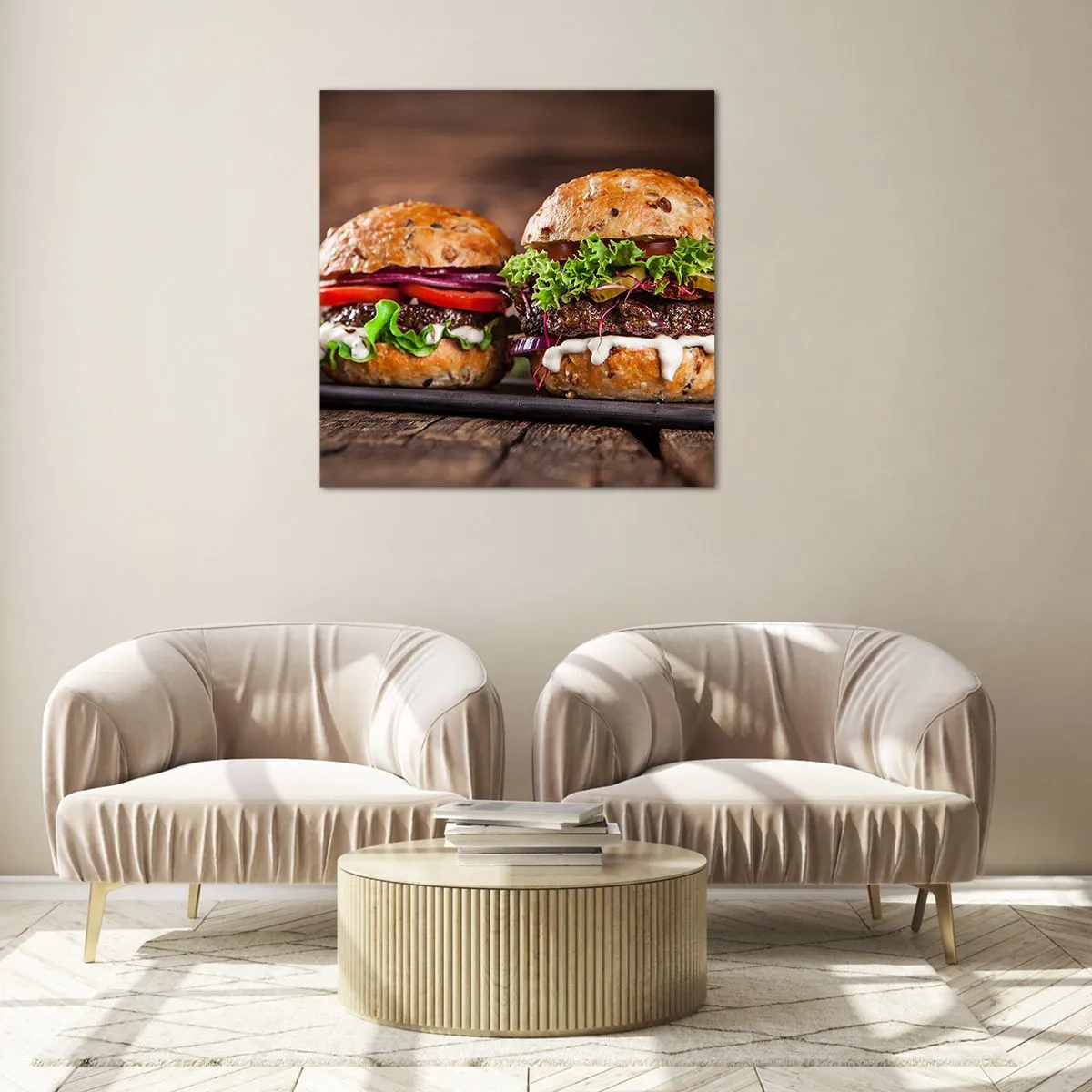 Glastavla - Bild på glas - American dream - 60x60 cm