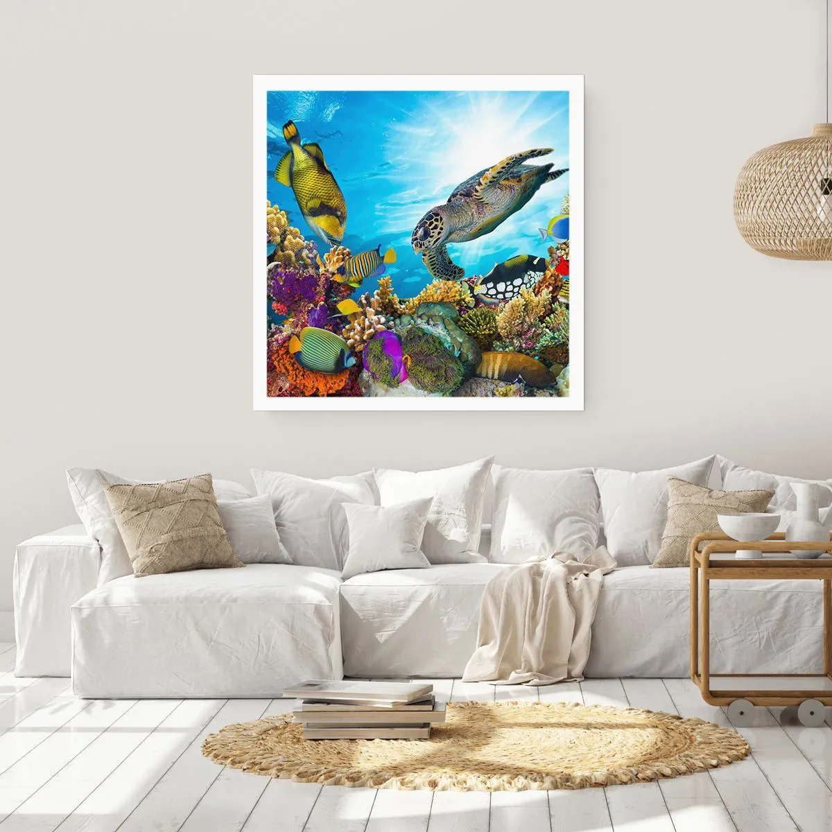 Affisch - Korallpromenad - 40x40 cm