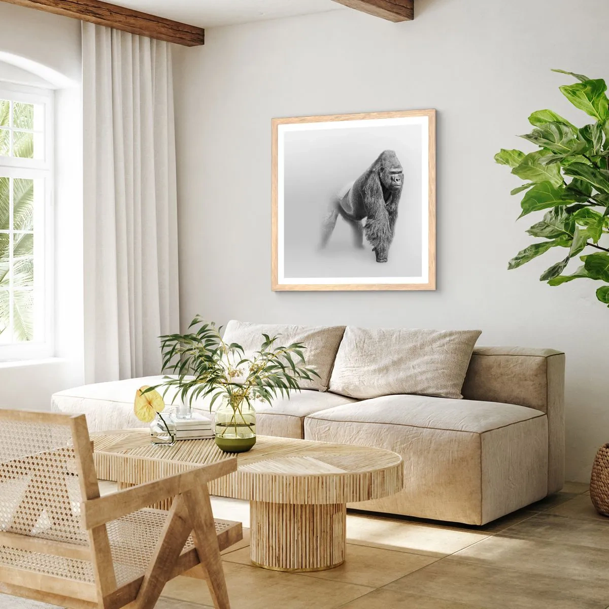 Affisch i ram av ljusek - Övertygad om sin styrka - 30x30 cm