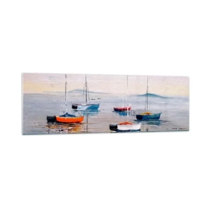 Glastavla - Bild på glas - En välförtjänt vila - 160x50 cm