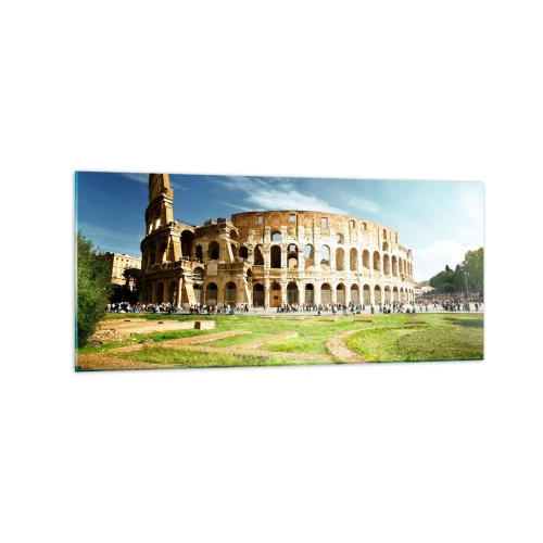 Glastavla - Bild på glas - Vapnets klang hörs fortfarande - 120x50 cm