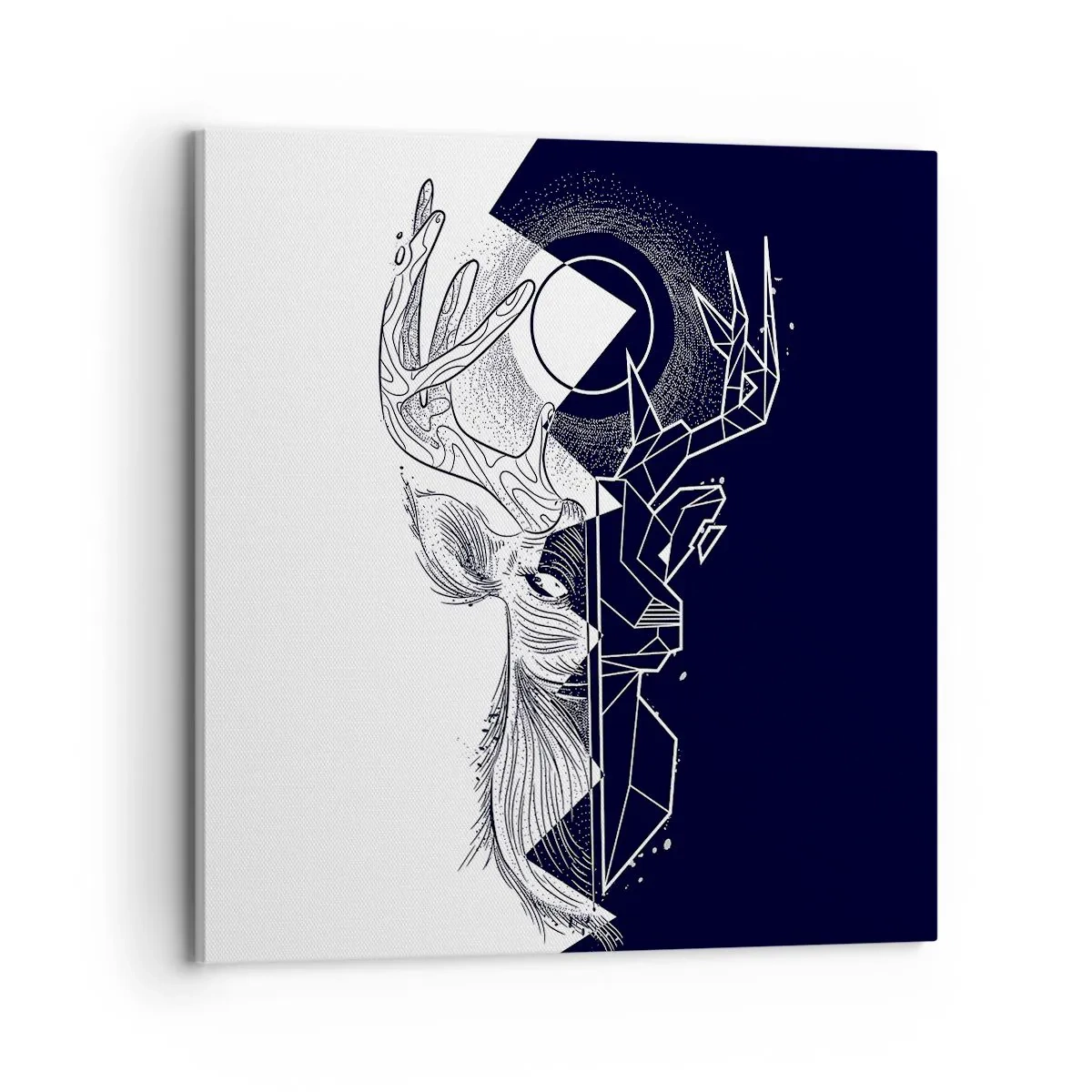 Canvastavla - Bild på duk - Motsatsernas kamp och gemenskap - 70x70 cm