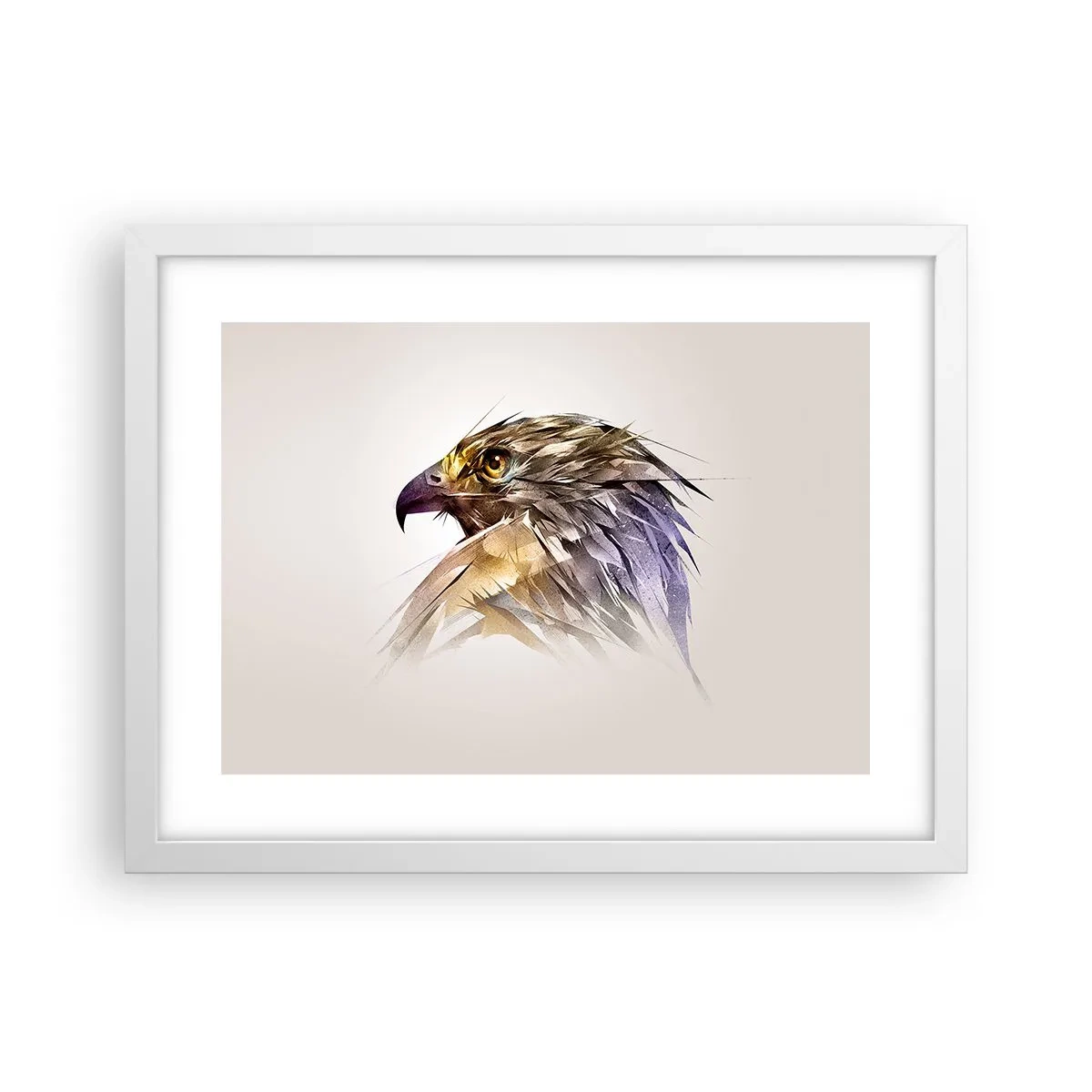 Affisch i vit ram - En kämpes porträtt - 40x30 cm