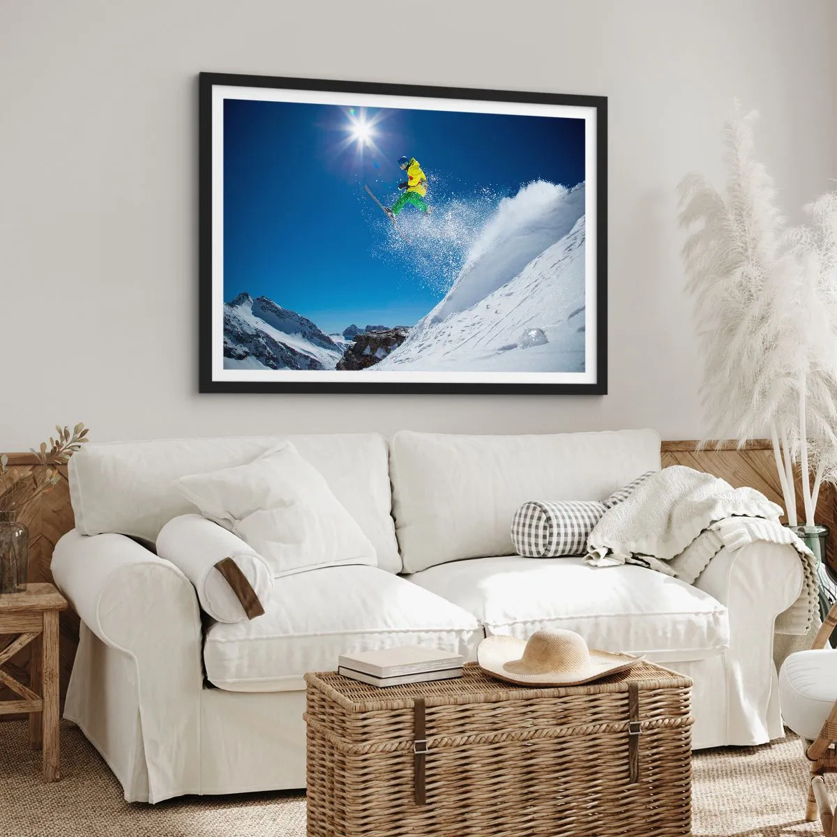 Affisch i svart ram - Dansar med fjällen - 91x61 cm