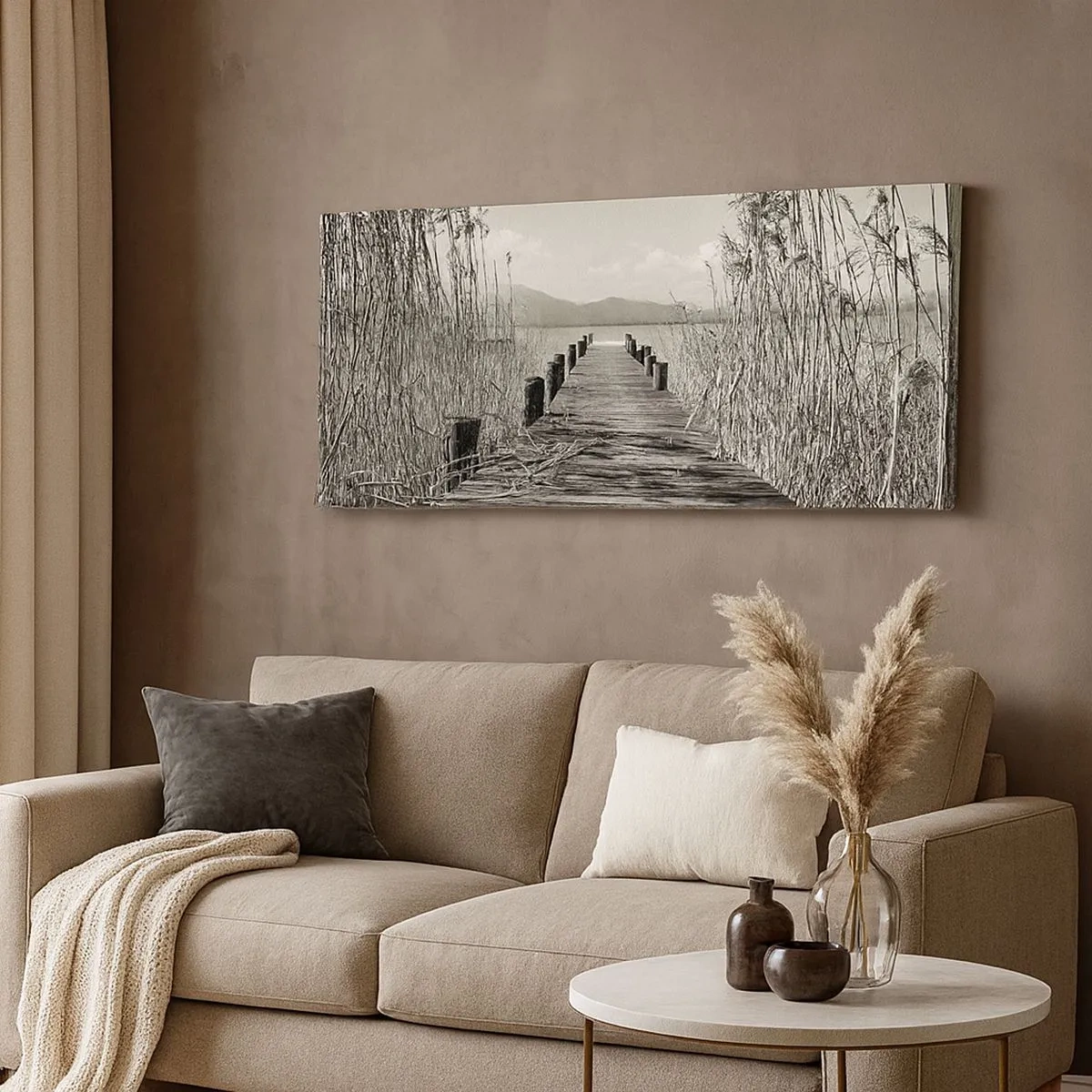 Canvastavla - Bild på duk - I gräsets fristad - 100x40 cm