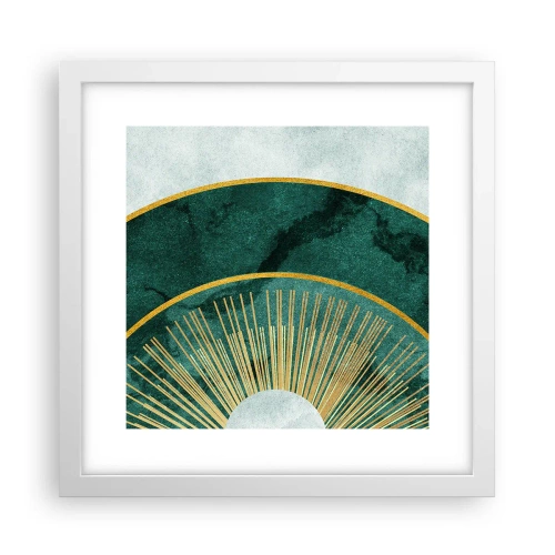 Affisch i vit ram - Ett annorlunda solsystem - 30x30 cm