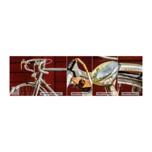 Fototapet Prov Standard Eco - Skapad för segrar - Cykel, Retro, Cykling - 100x30 cm