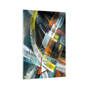 Glastavla - Bild på glas - Rörelsens energi - 70x100 cm