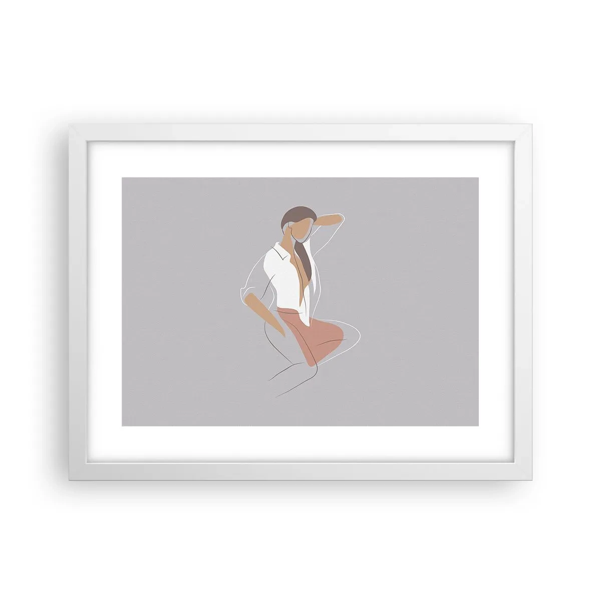 Affisch i vit ram - Charmens kontur - 40x30 cm