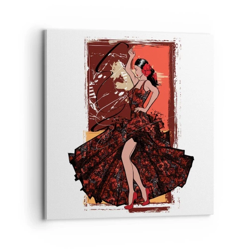 Canvastavla - Bild på duk - I hjärtats takt - 70x70 cm