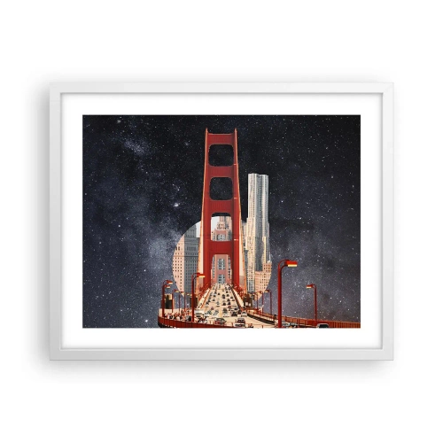 Affisch i vit ram - Alltid i centrum - 50x40 cm