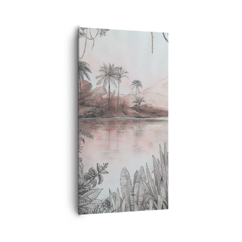 Canvastavla - Bild på duk - En upptäcktsresandes dagbok från 1800-talet - 65x120 cm