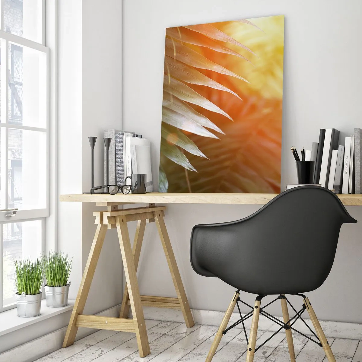 Glastavla - Bild på glas - En morgon i djungeln - 50x70 cm
