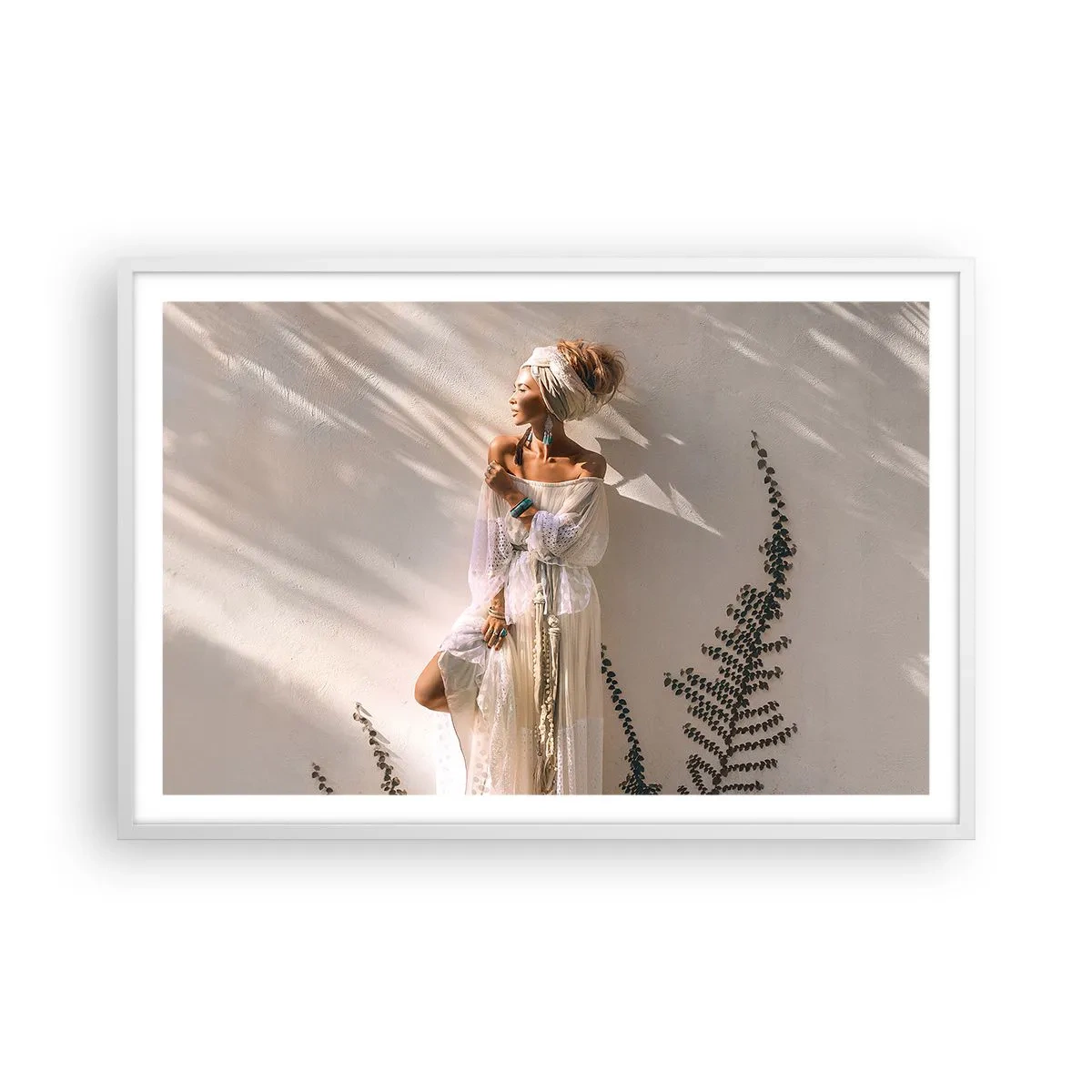 Affisch i vit ram - Solen och flickan - 91x61 cm