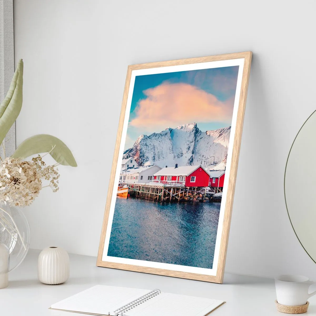 Affisch i ram av ljusek - Nordligt gömställe - 70x100 cm
