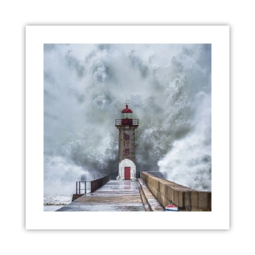 Affisch - Vattnets vrål, vindens skrik  - 40x40 cm