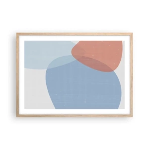 Affisch i ram av ljusek - Pastellfärgade relationer - 70x50 cm