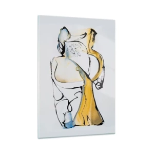 Glastavla - Bild på glas - Abstraktion i glas - 50x70 cm