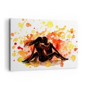 Canvastavla - Bild på duk - Och så blev det ljus - 100x70 cm