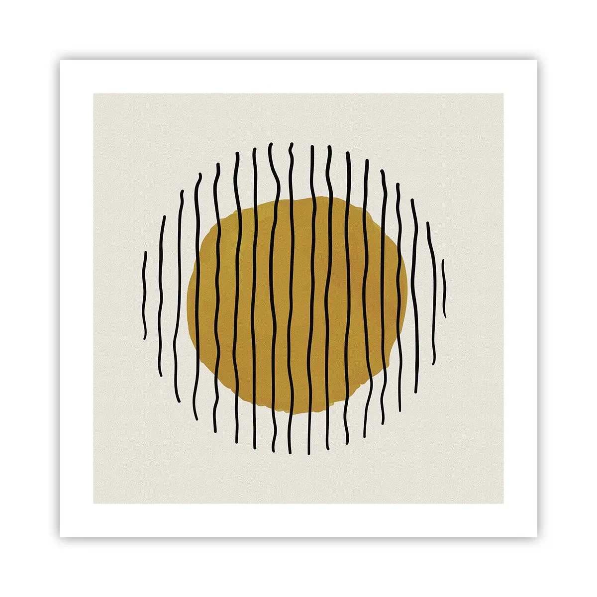 Affisch - Abstraktion som darrar av glöd - 50x50 cm