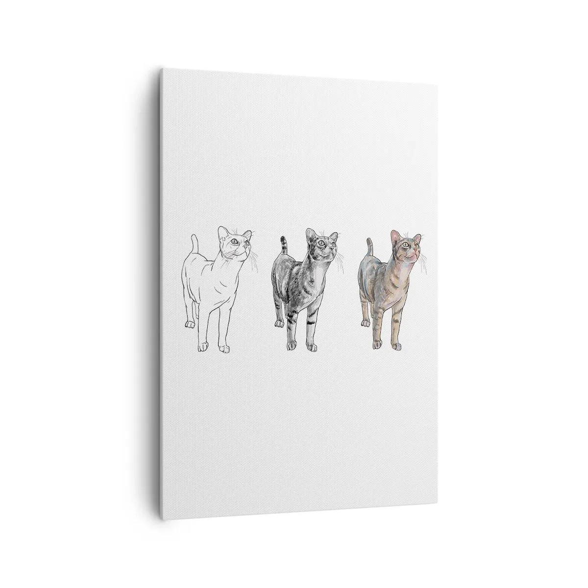 Canvastavla - Bild på duk - Teckningslektion - 70x100 cm