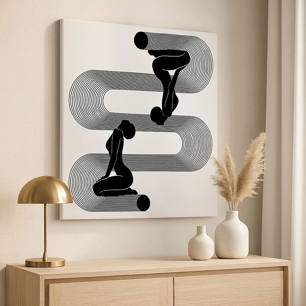 Canvastavla - Bild på duk - Sensuell symmetri - 30x30 cm