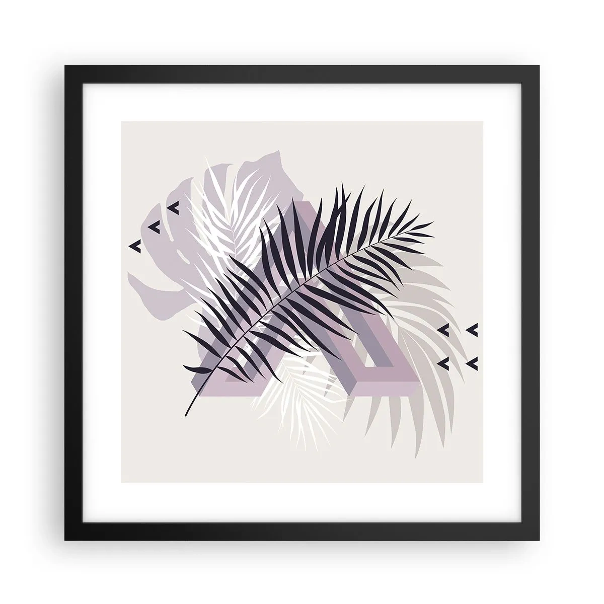 Affisch i svart ram - Skuggans skugga - 40x40 cm