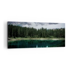 Canvastavla - Bild på duk - Tyst, tyst, väck inte sovande vatten... - 100x40 cm