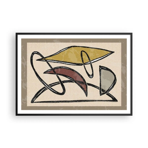Affisch i svart ram - Vertikaler och nivåer - 100x70 cm