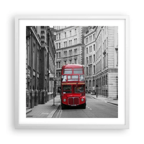 Affisch i vit ram - Vardagen behöver inte vara grå - 50x50 cm