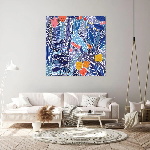 Canvastavla - Bild på duk - Hawaii-trädgård - 50x50 cm
